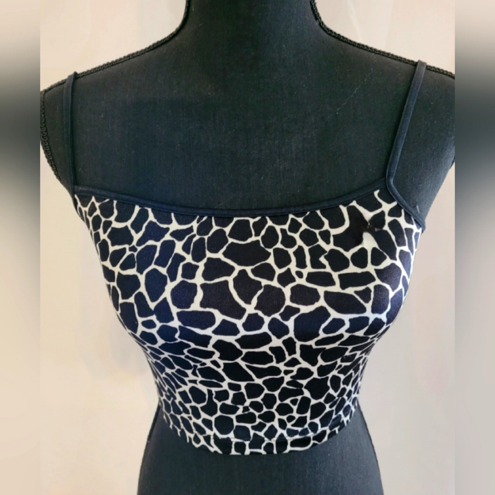 American Apparel Animal Print Belly Top